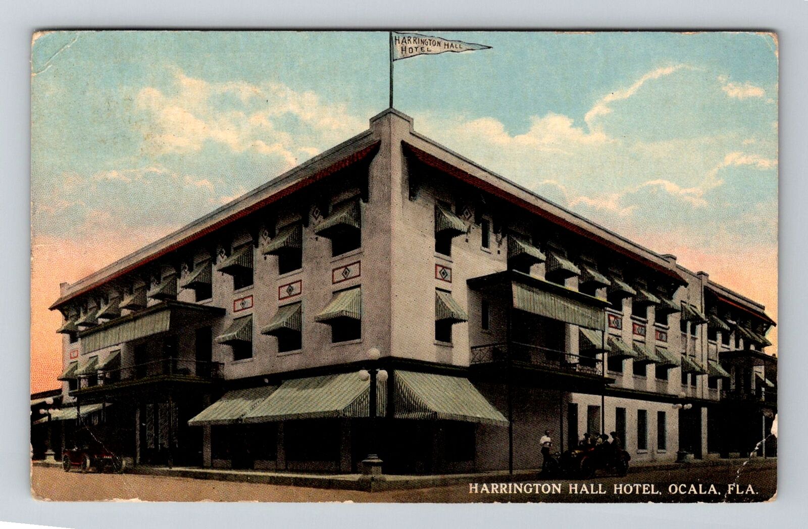 Ocala FL-Florida, Harrington Hall Hotel, Advertisement, Vintage c1917 Postcard