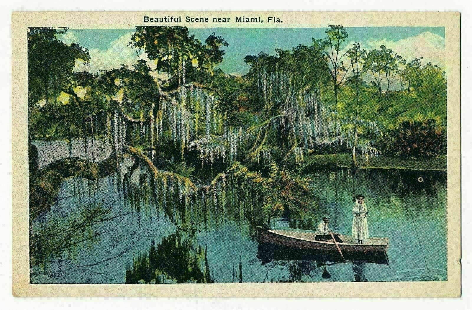 Beautiful Fishing Scene near Miami, Florida ca.1920