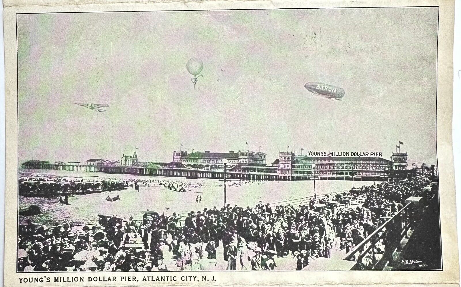 1910 Million Dollar Pier Atlantic City NJ Geo A McKeague Dancing Roller Skating
