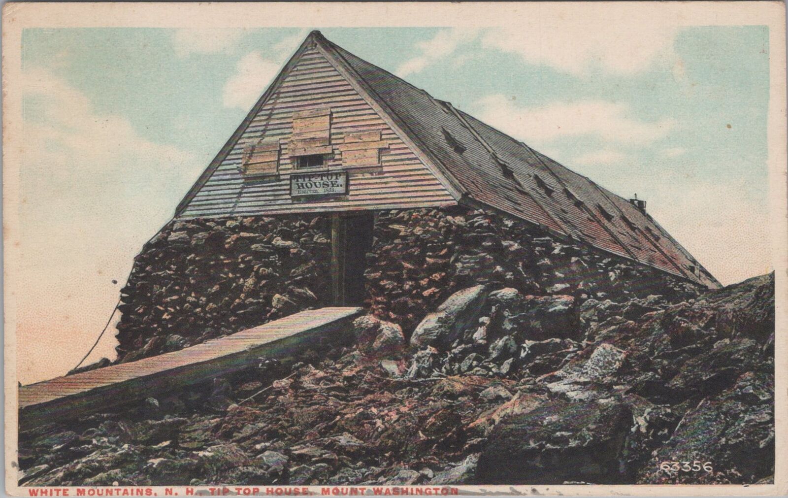Tip Top House, Mount Washington c1900s Postcard