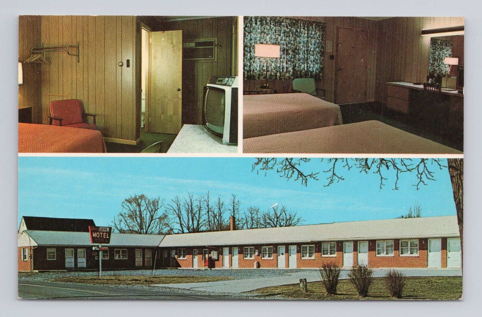Postcard M n L Motel Hershey Pennsylvania Multiview Rooms Sign