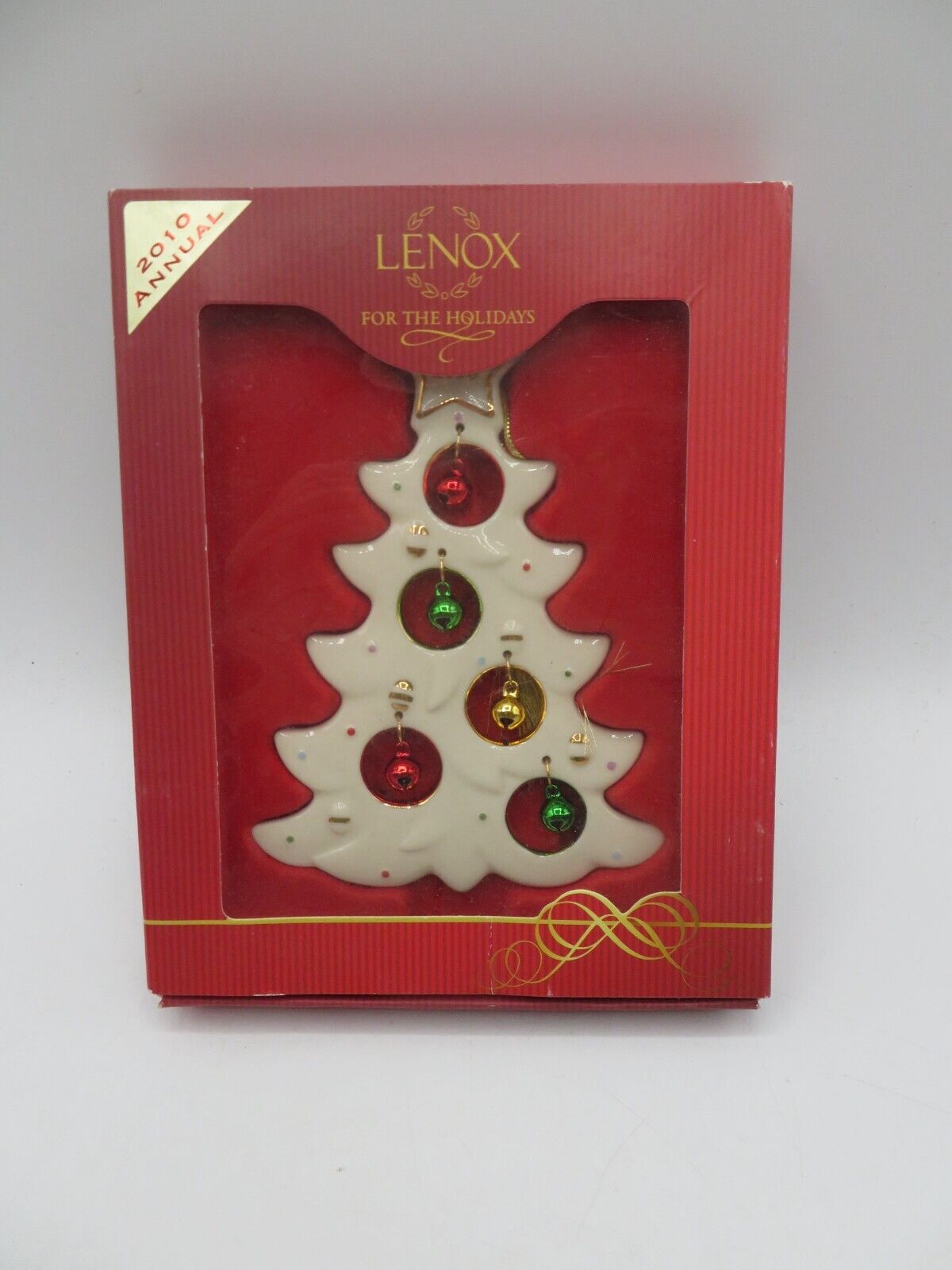 Lenox Christmas Ornament 2010 JOLLY JINGLE TREE Annual Dated Ornament