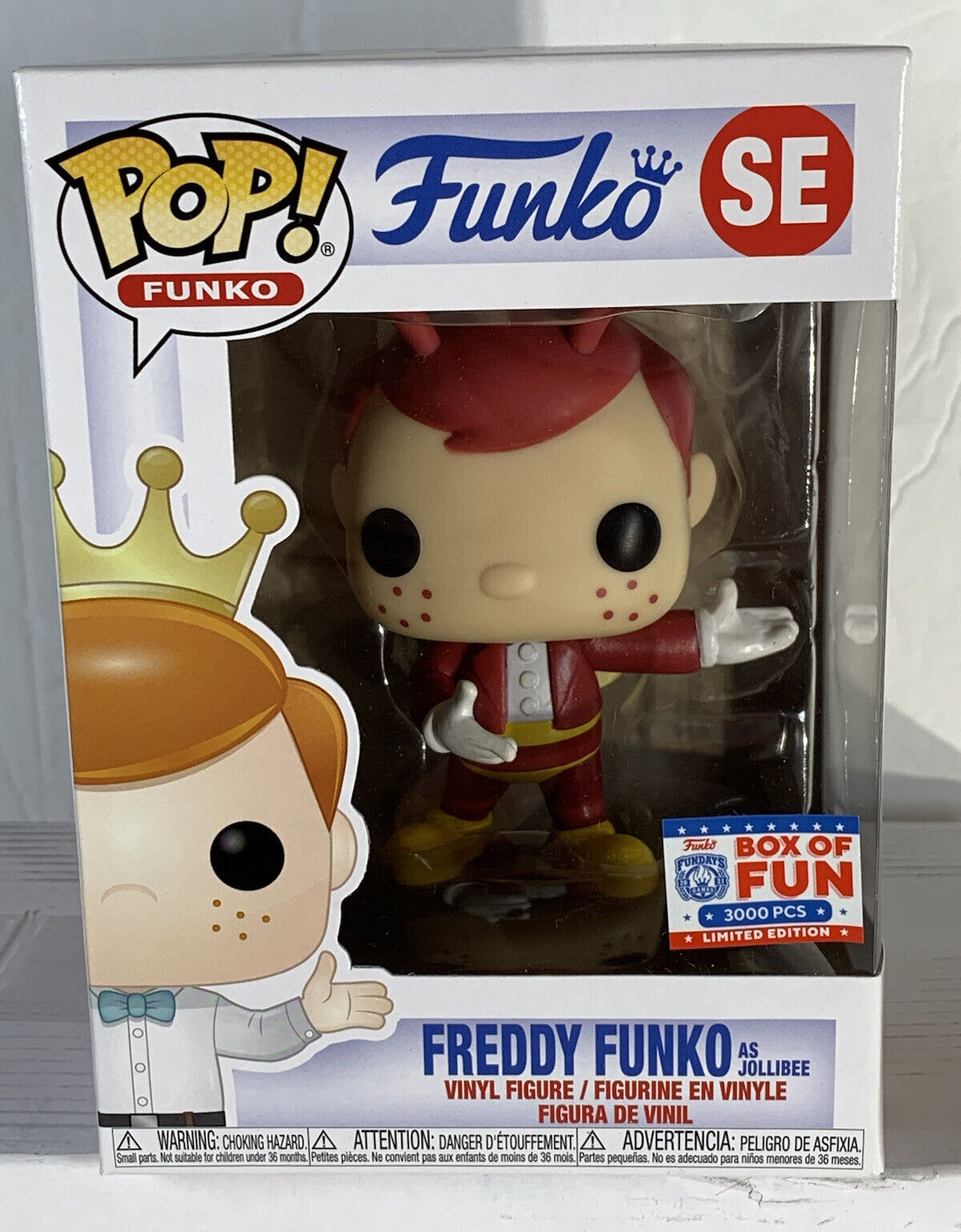 Funko Pop Freddy Funko as Jollibee ~ Box of Fun 3000 Pc Limited Edition NEW