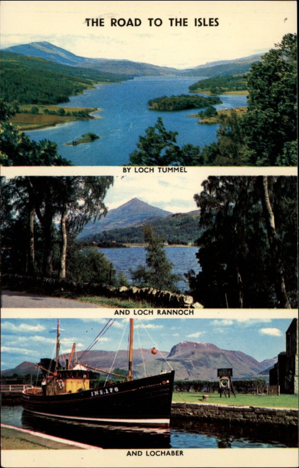 Perthshire Scotland United Kingdom Loch Tummel Loch Rannoch Lachaber postcard