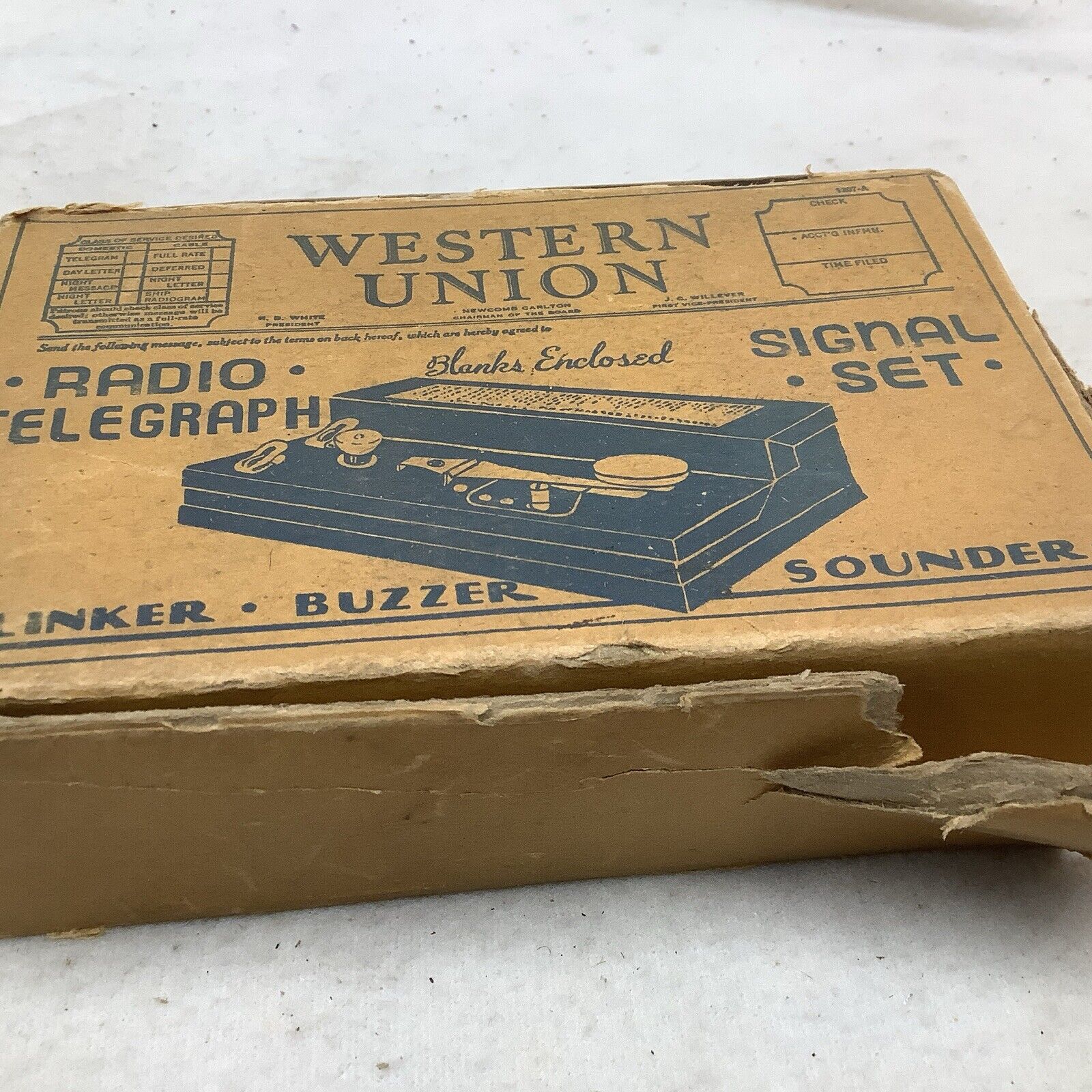 H.F Mack No. 164 Western Union Radio Telegraph Signal Set Morse Code Blinks Buzz