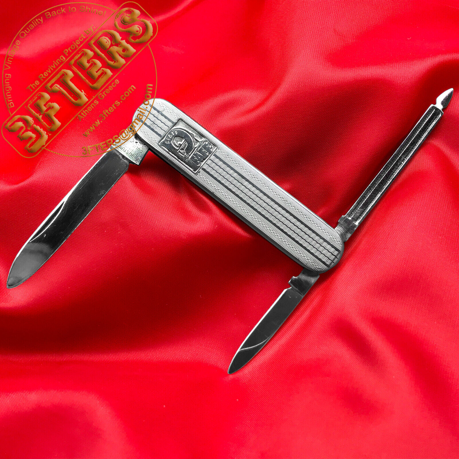 VTG PFAFF Folding Pocket Knife Engraved 1890s Embosed Solingen Stainless Steel