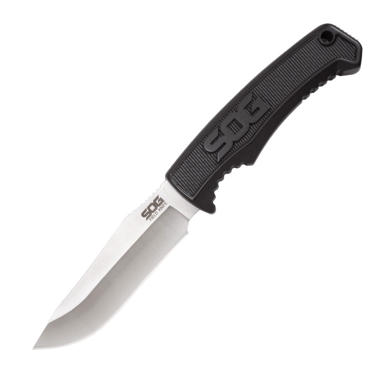 SOG Knives Field Fixed Blade Knife Full Tang Black TPR FK1001-CP