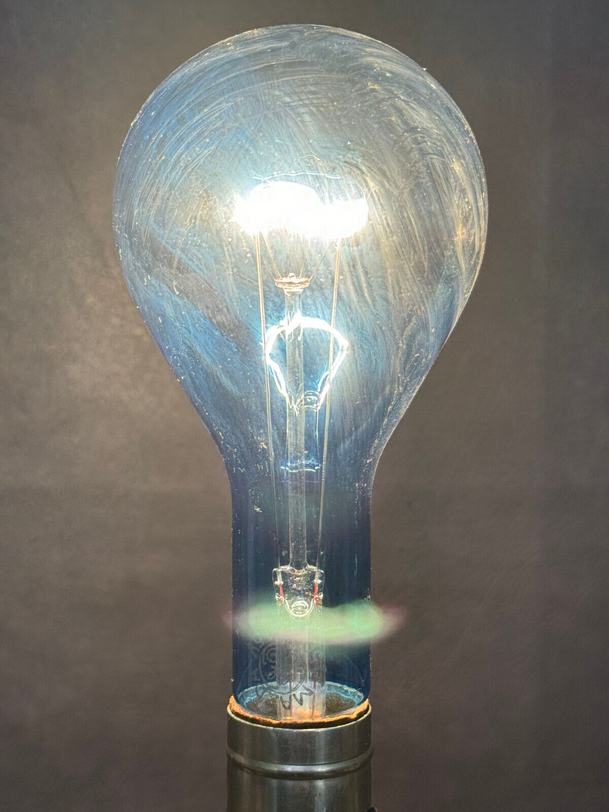 Vintage Mazda GE Blue Light Bulb WORKS  150w 115v 6 3/4\