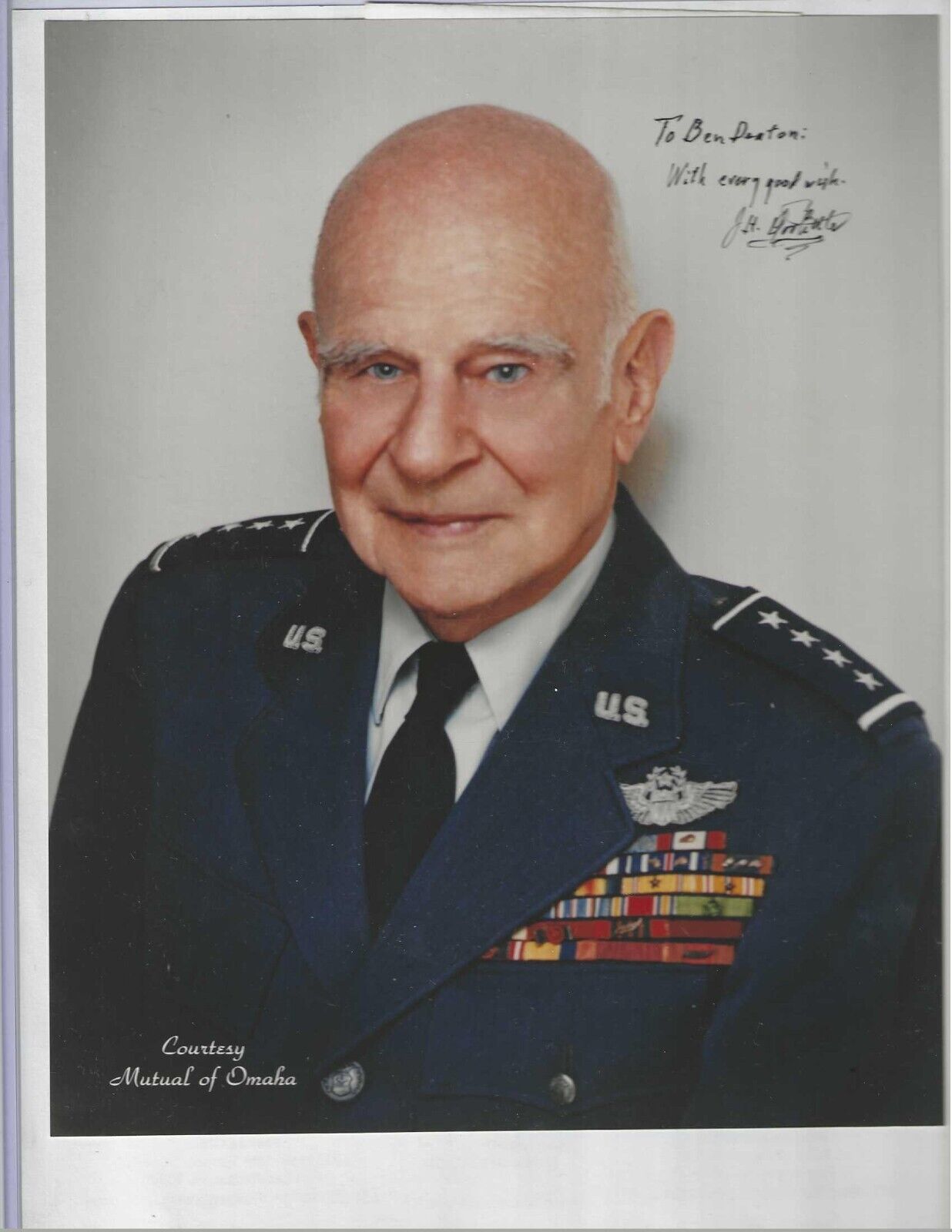 James Jimmy Doolittle Autographed 8x10 Photo USA General Aviation Hero JSA COA 2