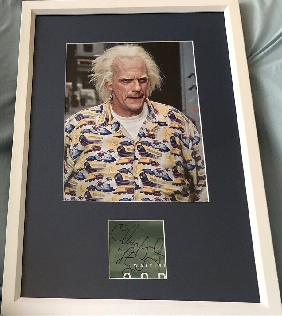 Christopher Lloyd autograph auto framed with Back to the Future 8x10 movie photo