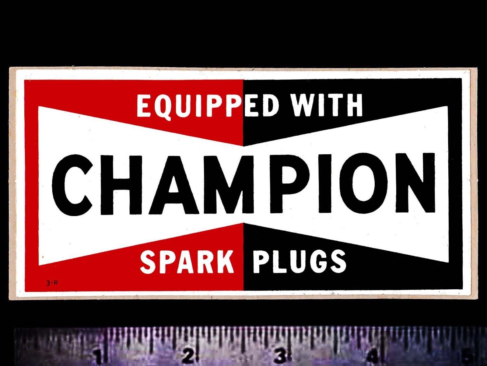 CHAMPION Equipped - Original Vintage 1960's 70's Racing Decal/Sticker - 5 inch