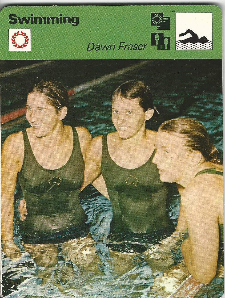1977-79 Sportscaster Card, #03.11 Swimming, Dawn Fraser, Australia