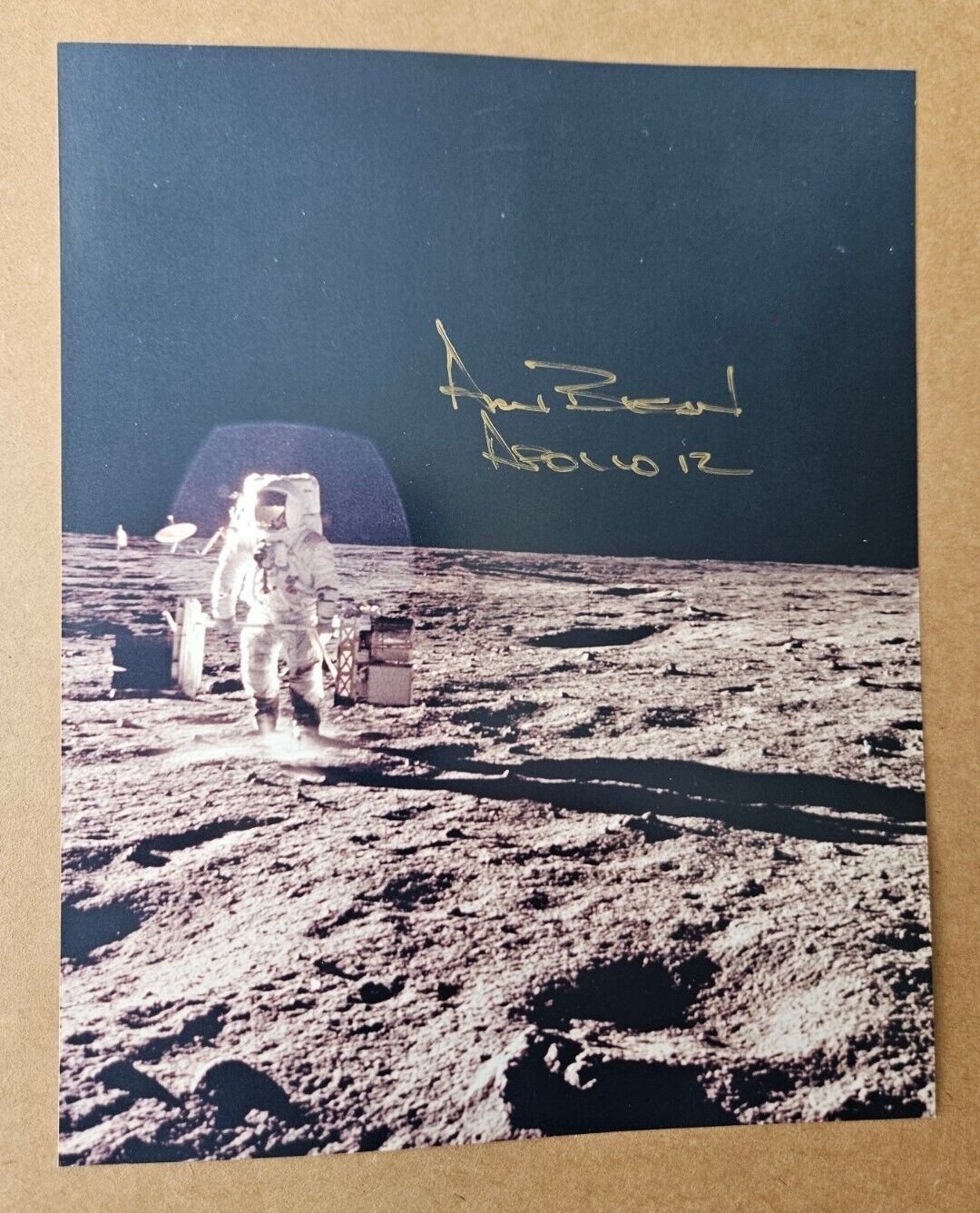 Alan Bean signed 8x10 NASA photo, Apollo 12 astronaut & moonwalker, JSA ALOA