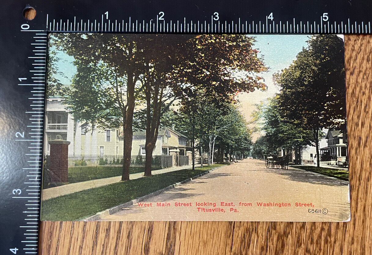 Vintage Vintage Postcard Cohn & Oakleaf West Main St Washington Titusville, PA