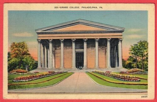 Vintage Philadelphia Penn Girard College White Border Postcard