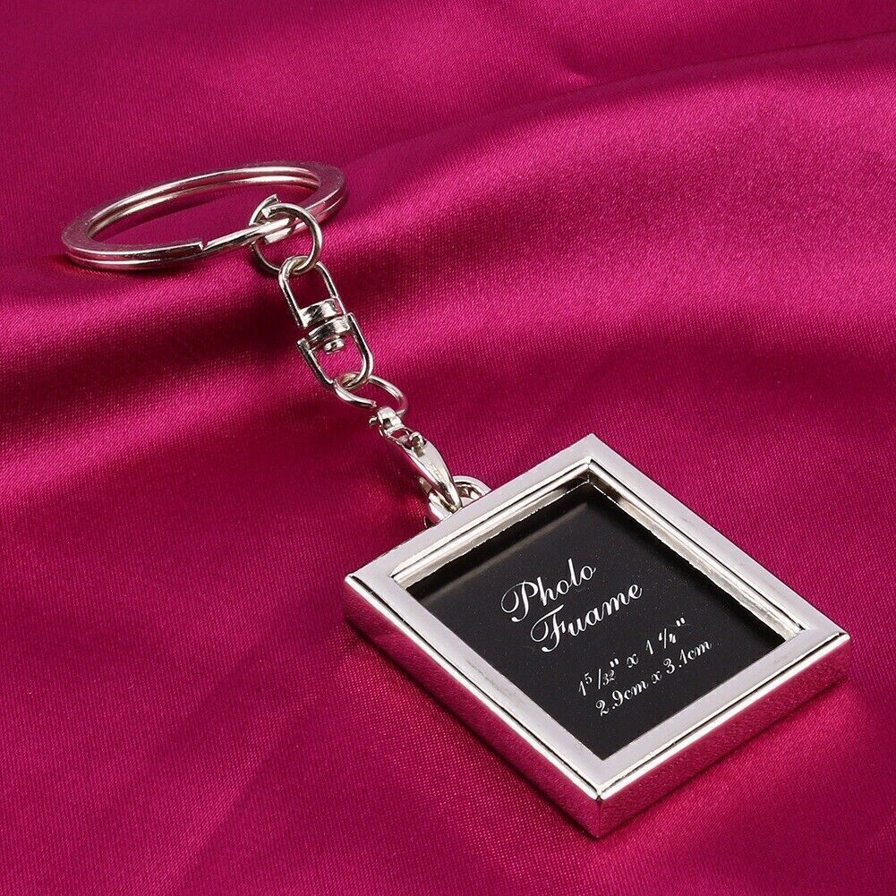 Cute Mini Creative Metal Alloy Insert Photo Picture Frame Keyring Keychain Gift