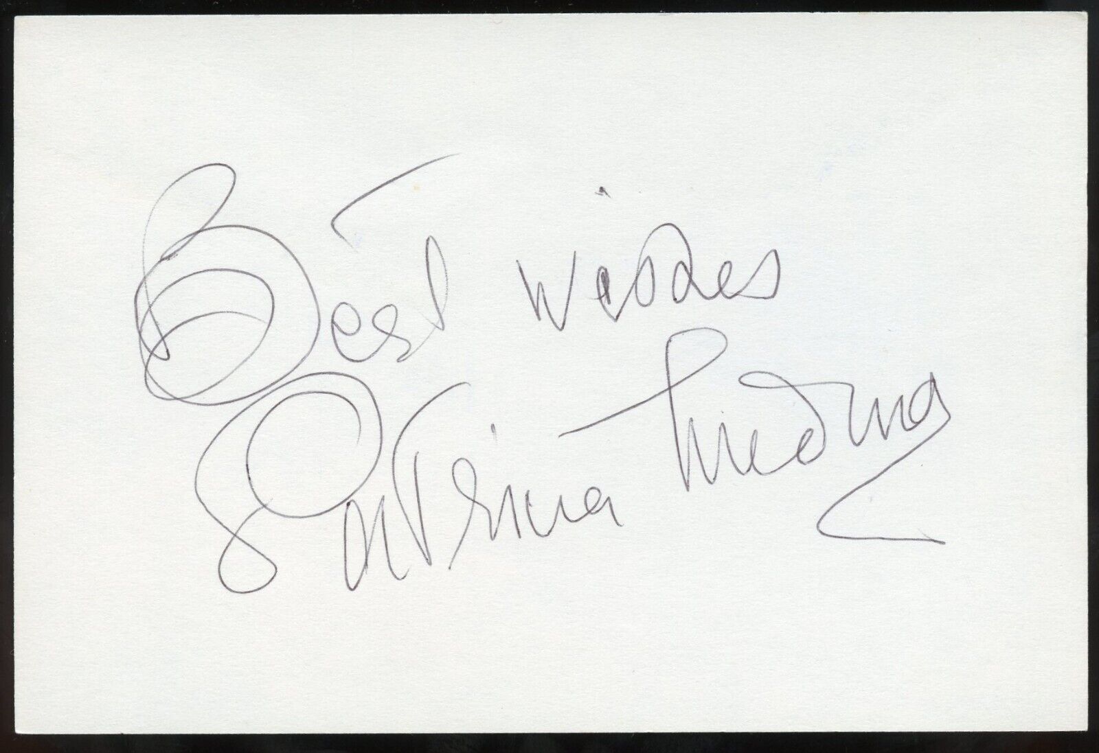 Patricia Medina d2012 signed autograph 4x5 Cut Actress Phantom of the Rue Morgue