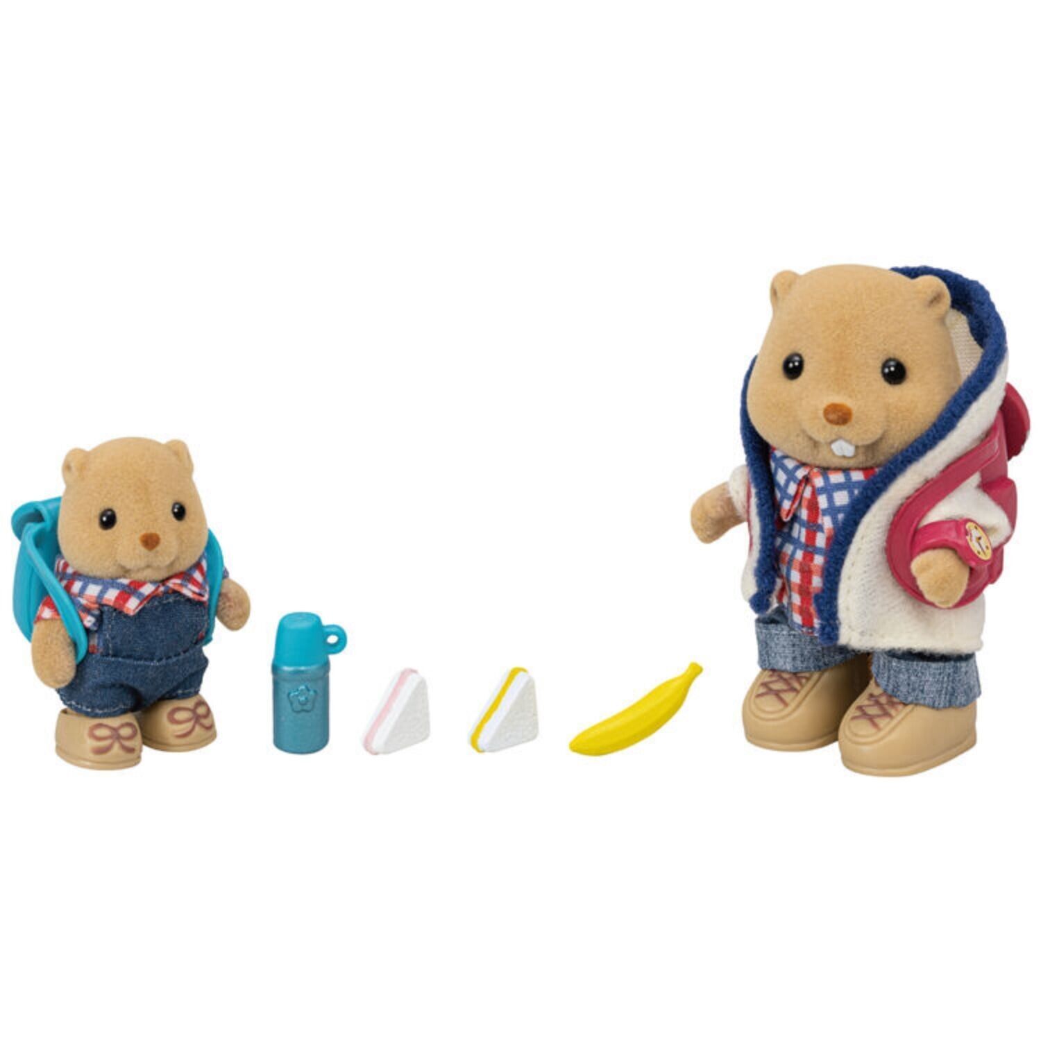 Sylvanian Families Doll Beaver siblings hiking set Calico Critters figure toy