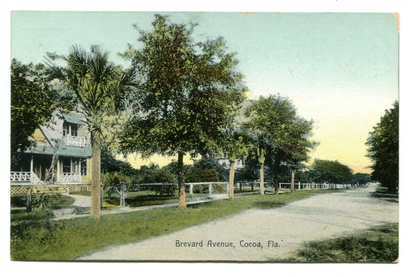 Cocoa, FL. Brevard Avenue residential street, c.1907-15. Florida.