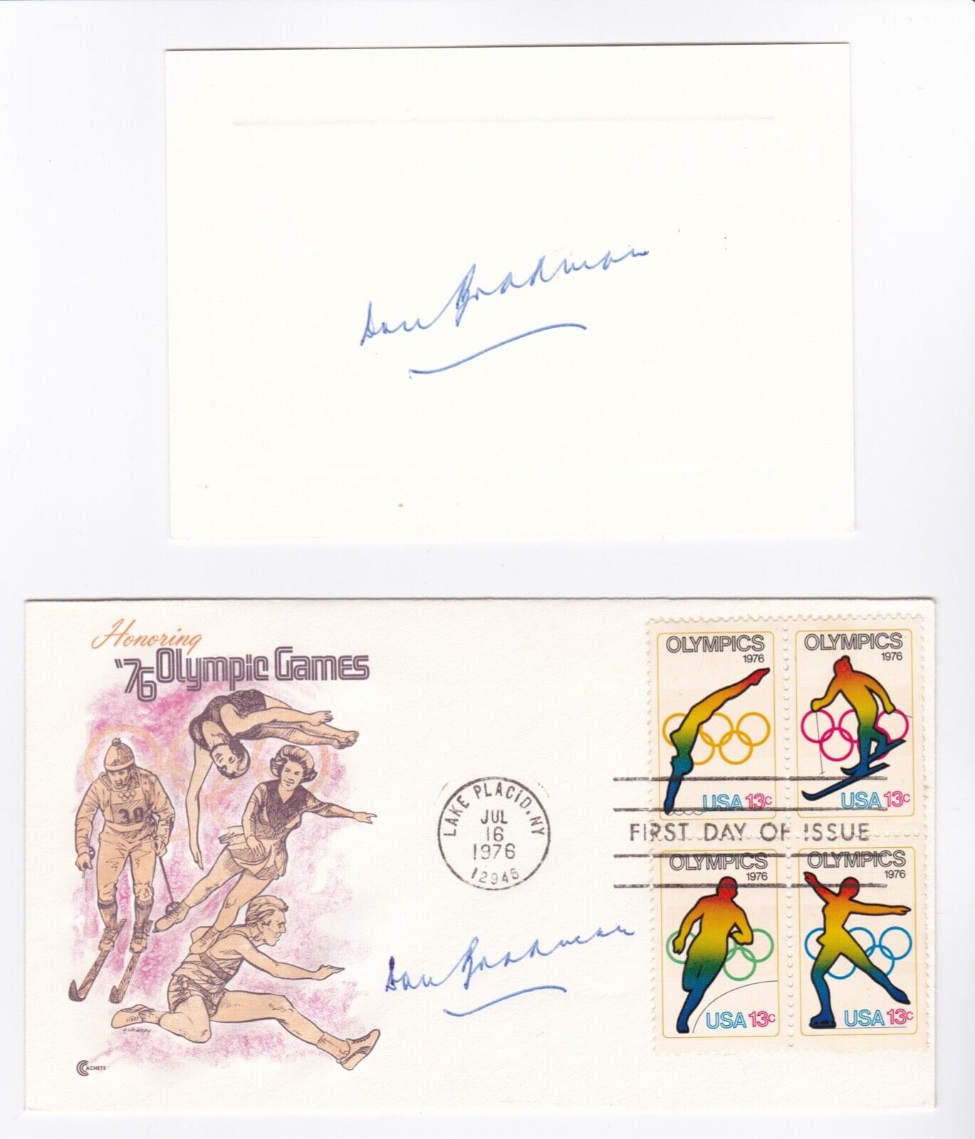 Don Bradman “Greatest Batsman/ Cricketer All-Time” Autograph Pair