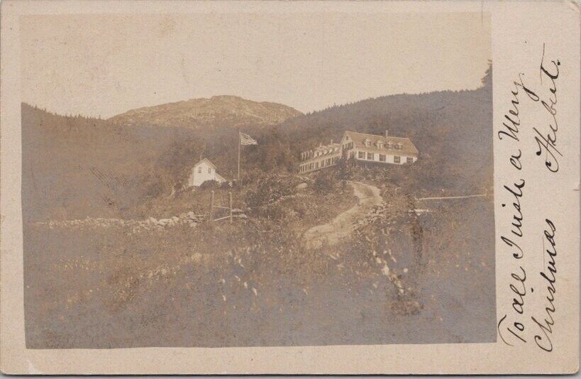 1905 Amherst, Massachusetts RPPC Photo Postcard LORD JEFFREY INN / Orange Cancel