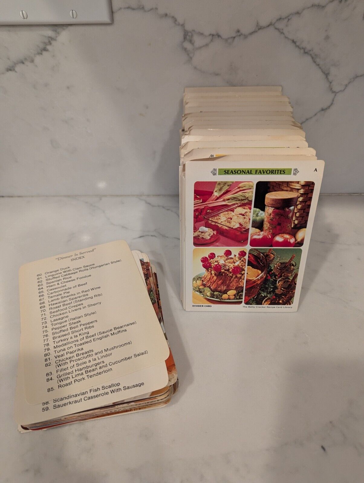 The Betty Crocker Recipe Cards NO Box 1971 Vintage Dinner Is Served Recipe Cards