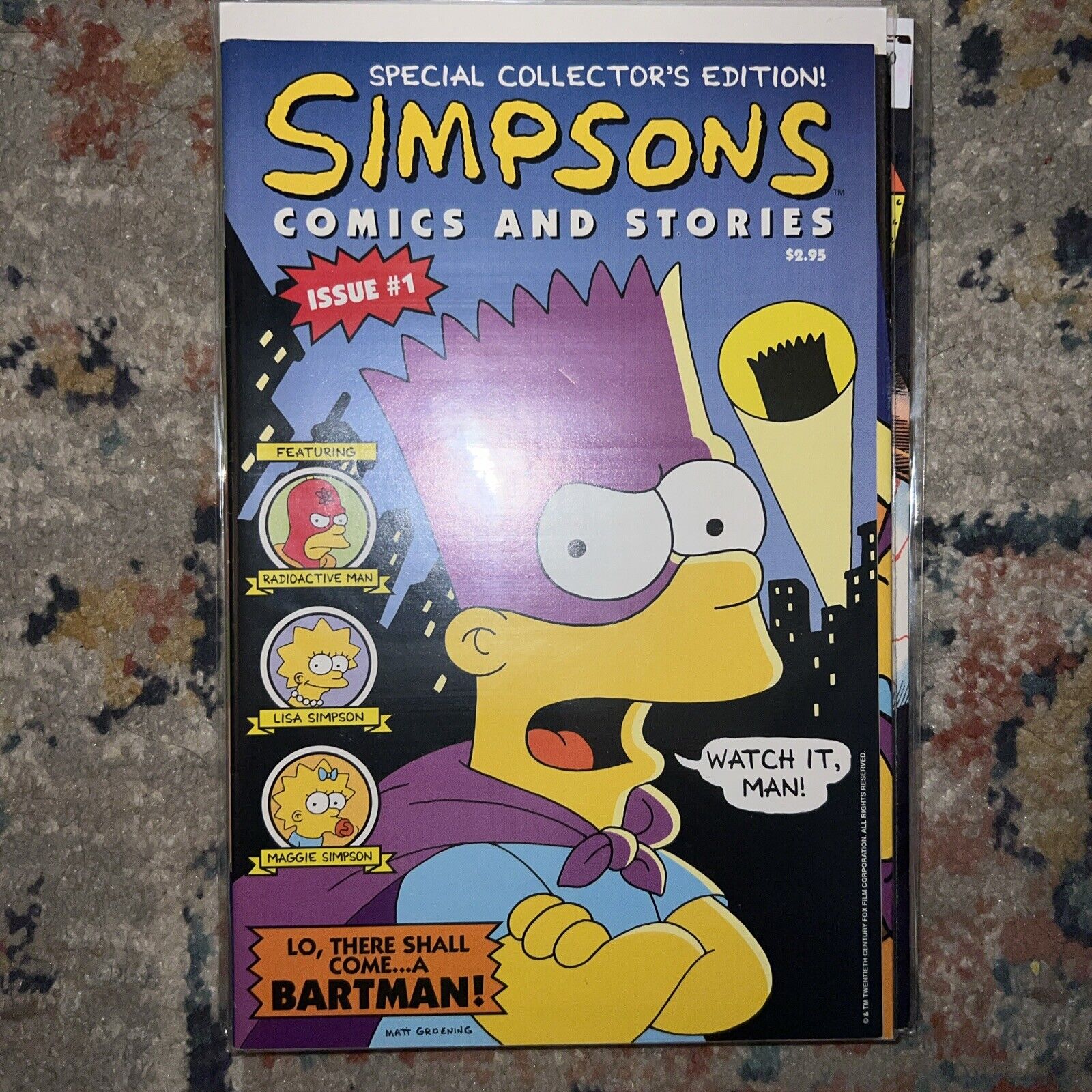 Simpsons Comics and Stories #1 1993 With Poster Sealed Poster Bart