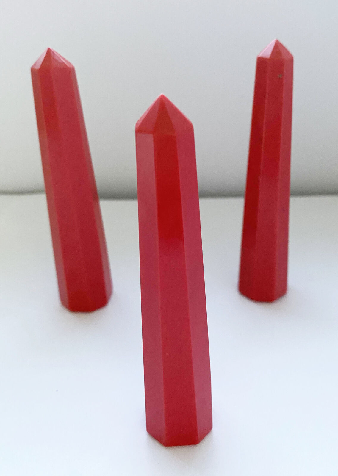 Jumbo Synthetic Dyed Pink Obelisk Tower Point