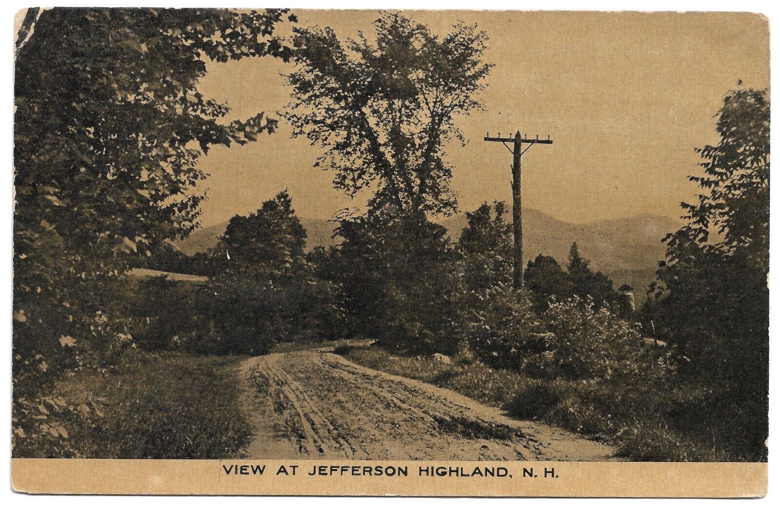 Highland New Hampshire NH Street View at Jefferson Vintage Postcard