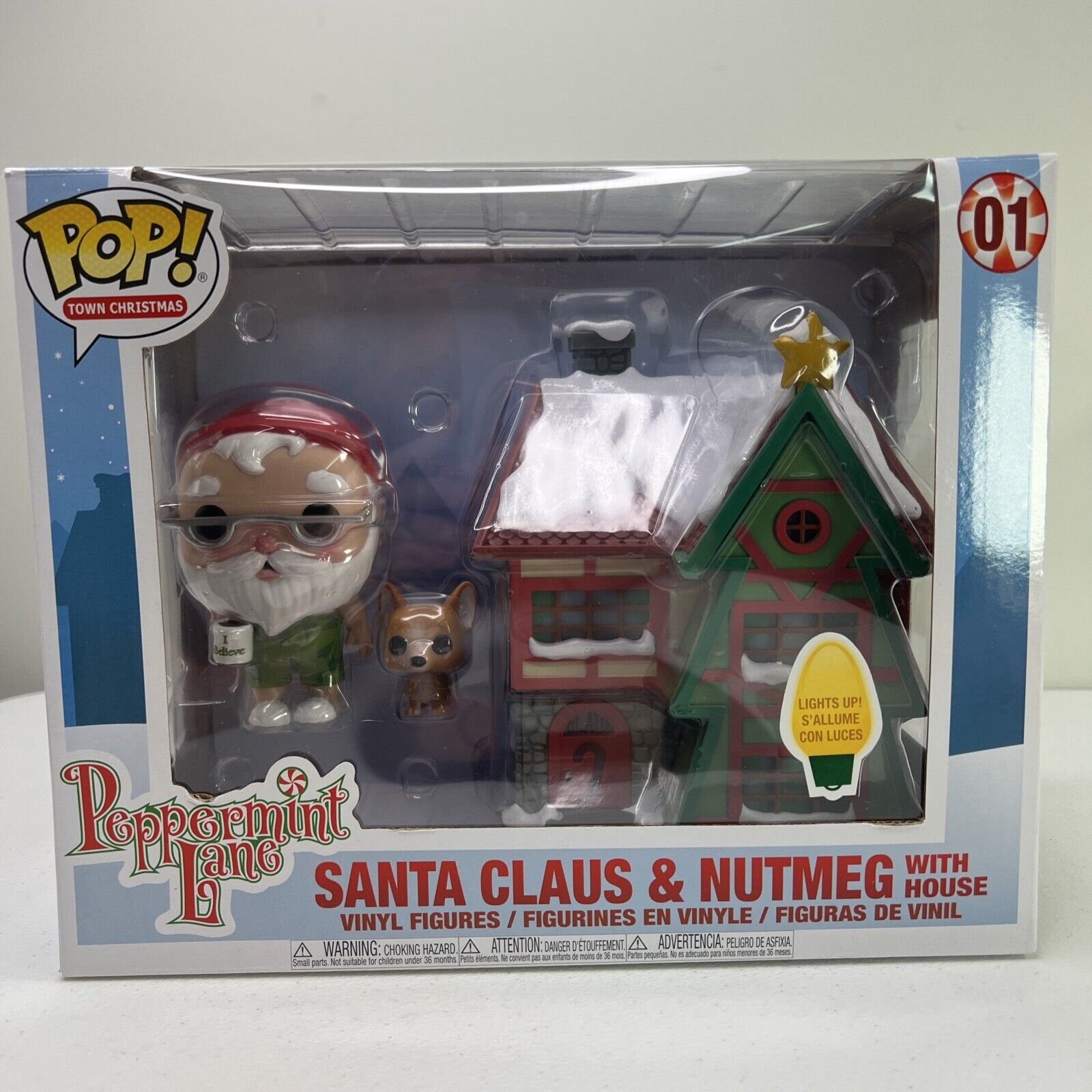 Funko Town Christmas #01 Peppermint Lane - Santa Claus & Nutmeg with House