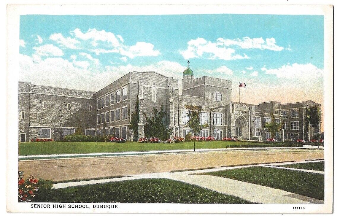 Dubuque Iowa c1920\'s Senior High School Building