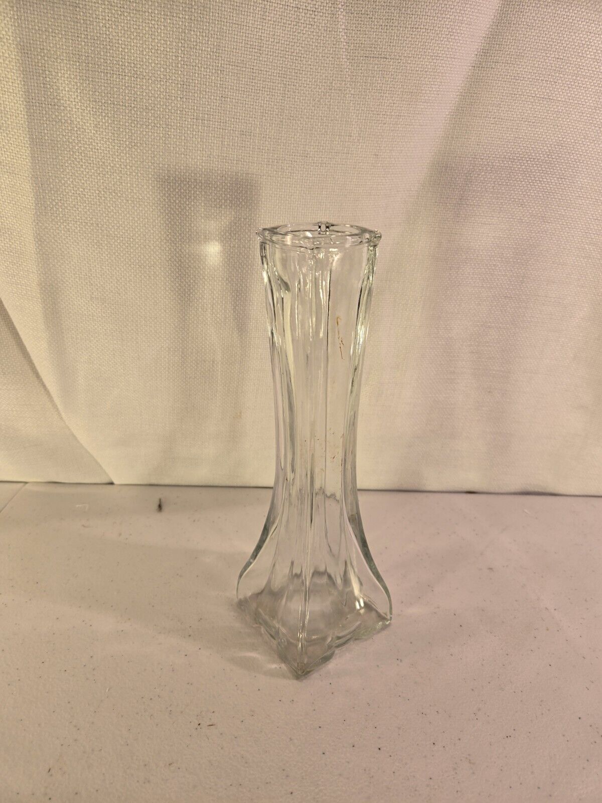 1980s Retro Glass Skinny Vase 9in #23