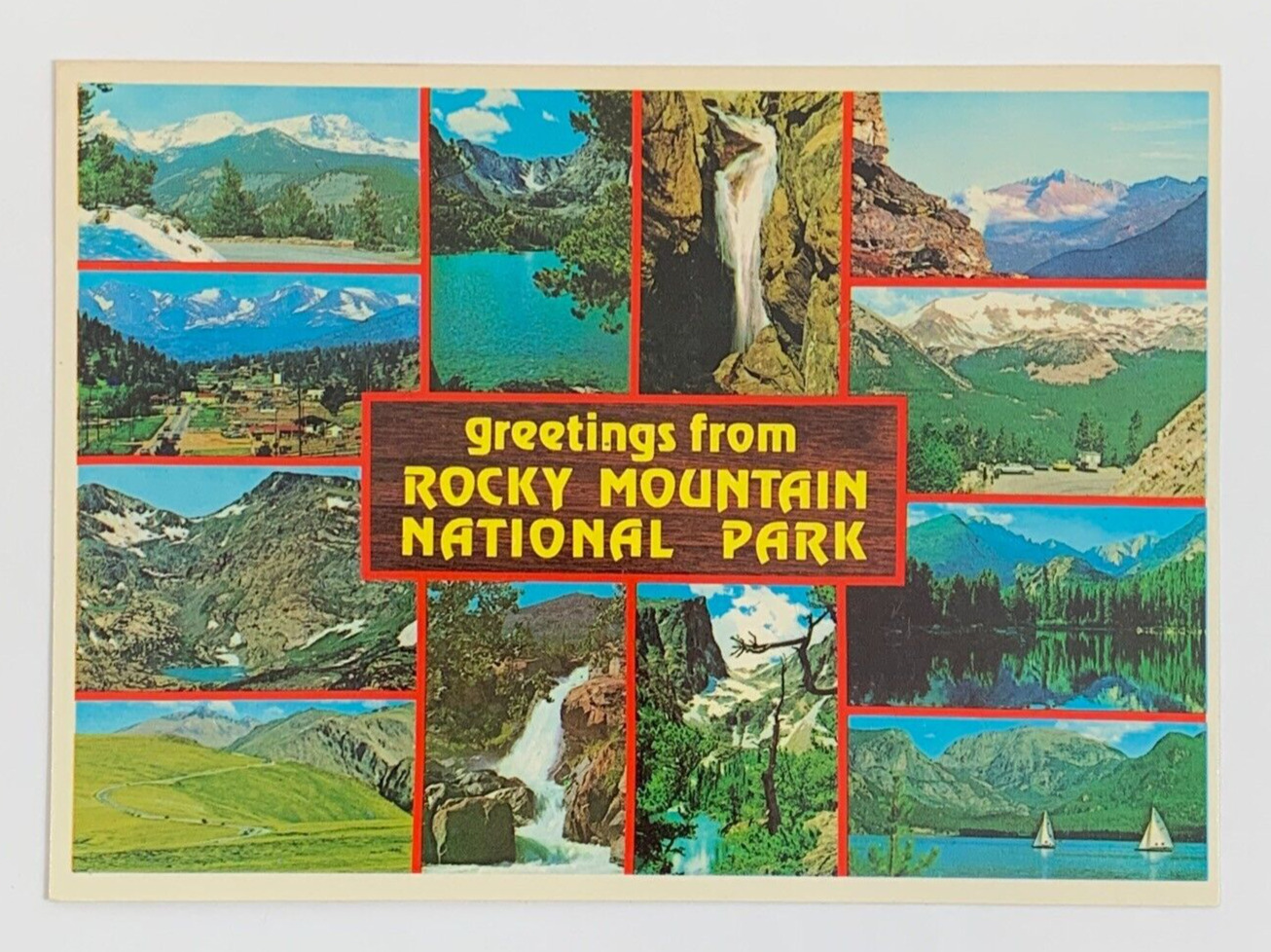Greetings from Rocky Mountain National Park Colorado Multiview Postcard Unposted