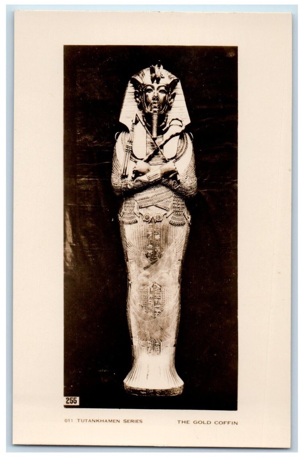 c1920\'s The Gold Coffin Egypt Tutankhamen RPPC Photo Unposted Antique Postcard