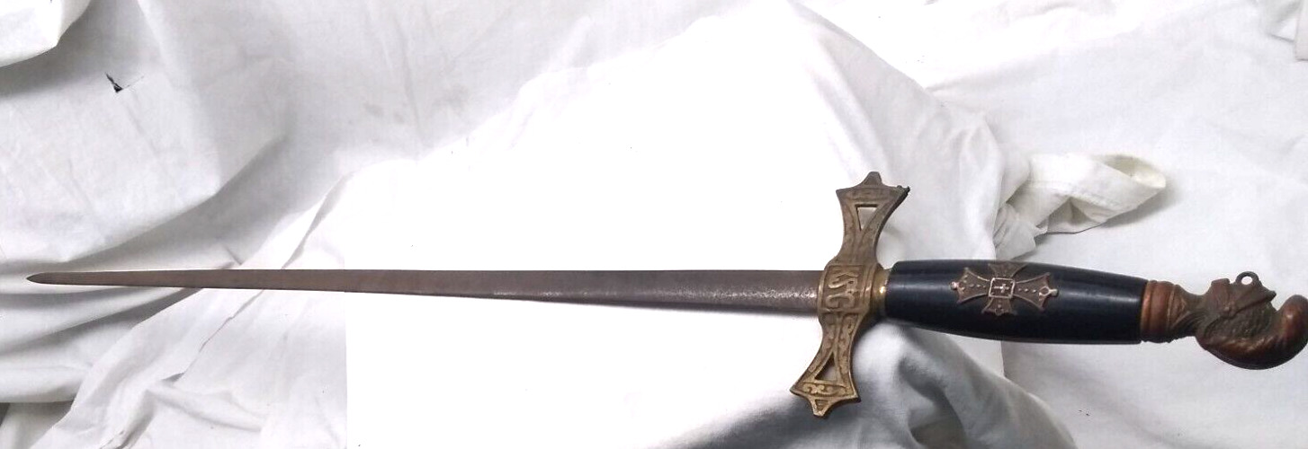 KSG Antique  Knights of St George Long Sword  Show Some Ware Vintage Condition