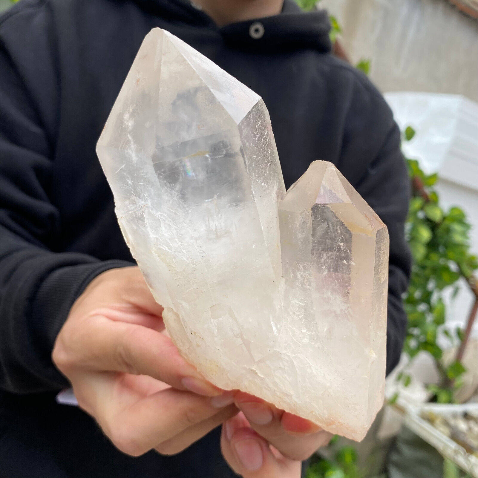 2lb Large Natural Clear White Quartz Crystal Cluster Rough Healing Specimen