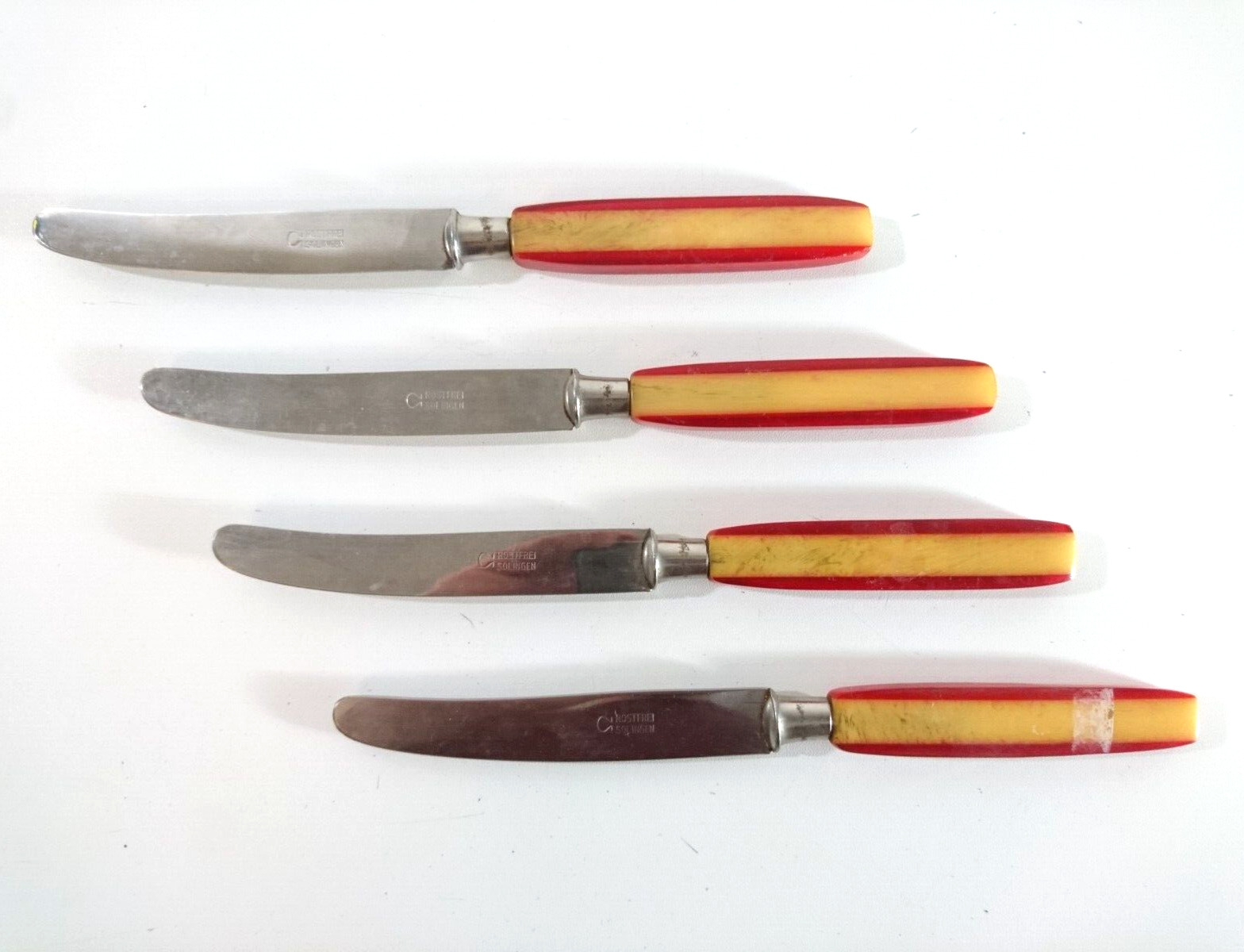 Vintage Bakelite Fruit Knife Set Rostfrei Solingen Germany