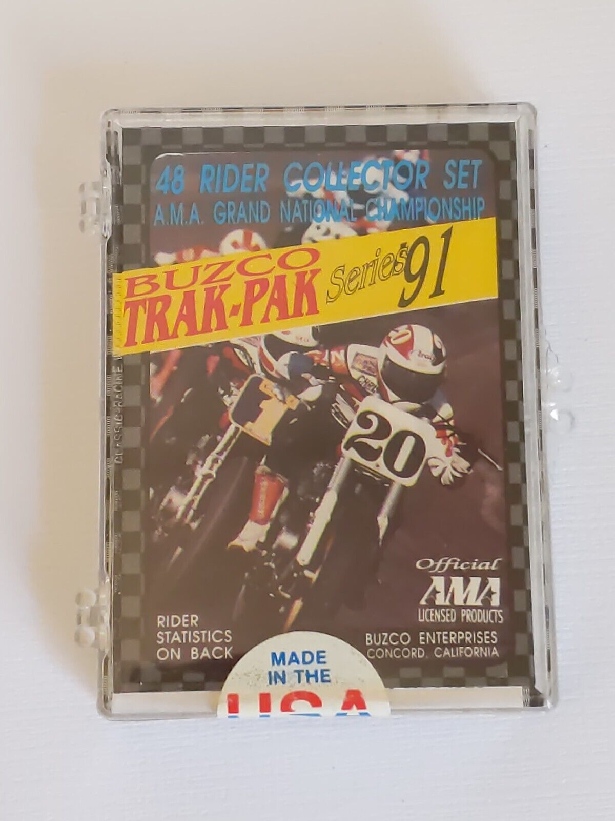 Rare AMA Motorcycle Flat-Track BUZCO TRAK-PAK Series 91 Collector Cards Set