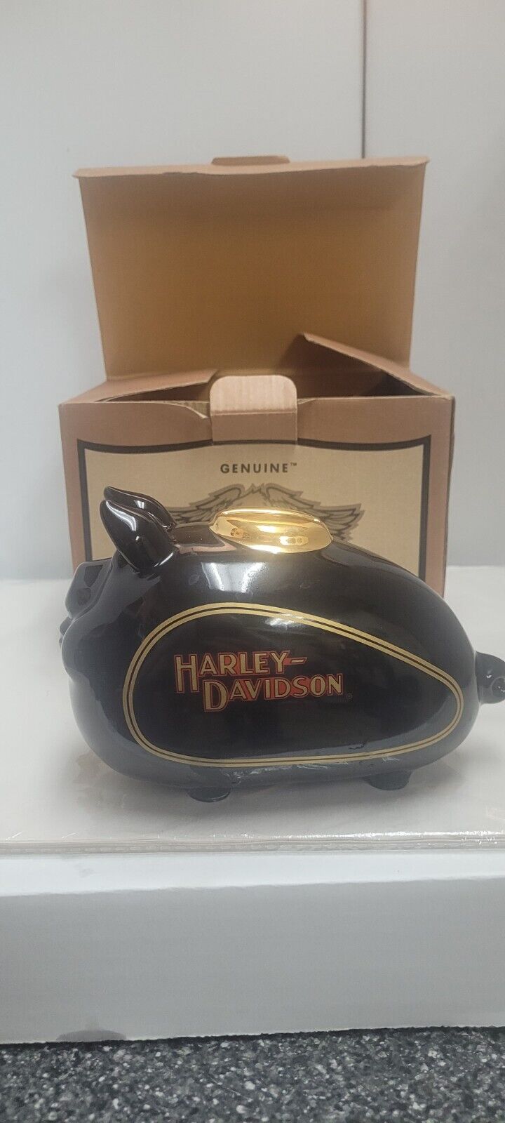 Harley Davidson gas tank piggy bank (New In Box)