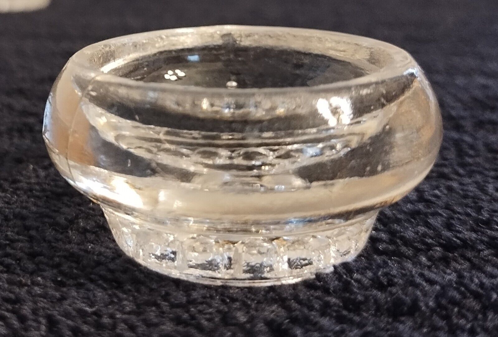 Vintage Round Shaped Bowl Style Glass Open Salts Salt Cellar