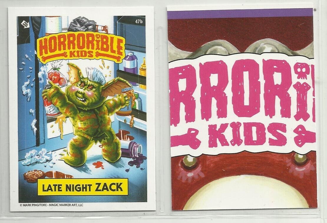 Horrorible Kids: Series 4 (Magic Marker) GPK Parody Sticker #47b LATE NIGHT ZACK