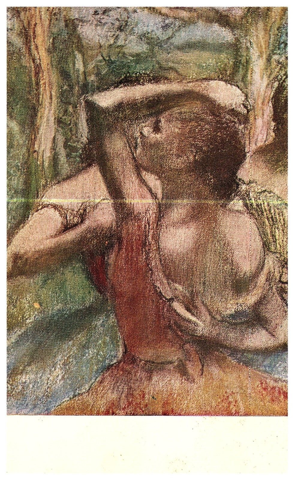 Postcard - Edgar Degas - Landscape and Dancers - The Detroit Institute of Arts