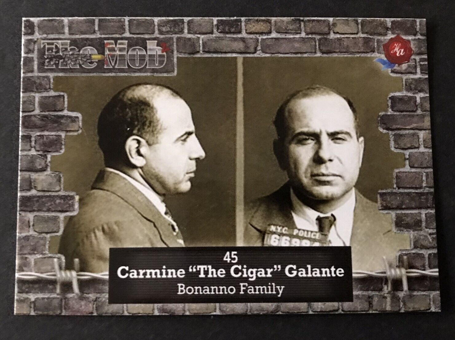 Carmine GalanteMug Shot  2023 HISTORIC AUTOGRAPHS Mob 2 ,  number 45