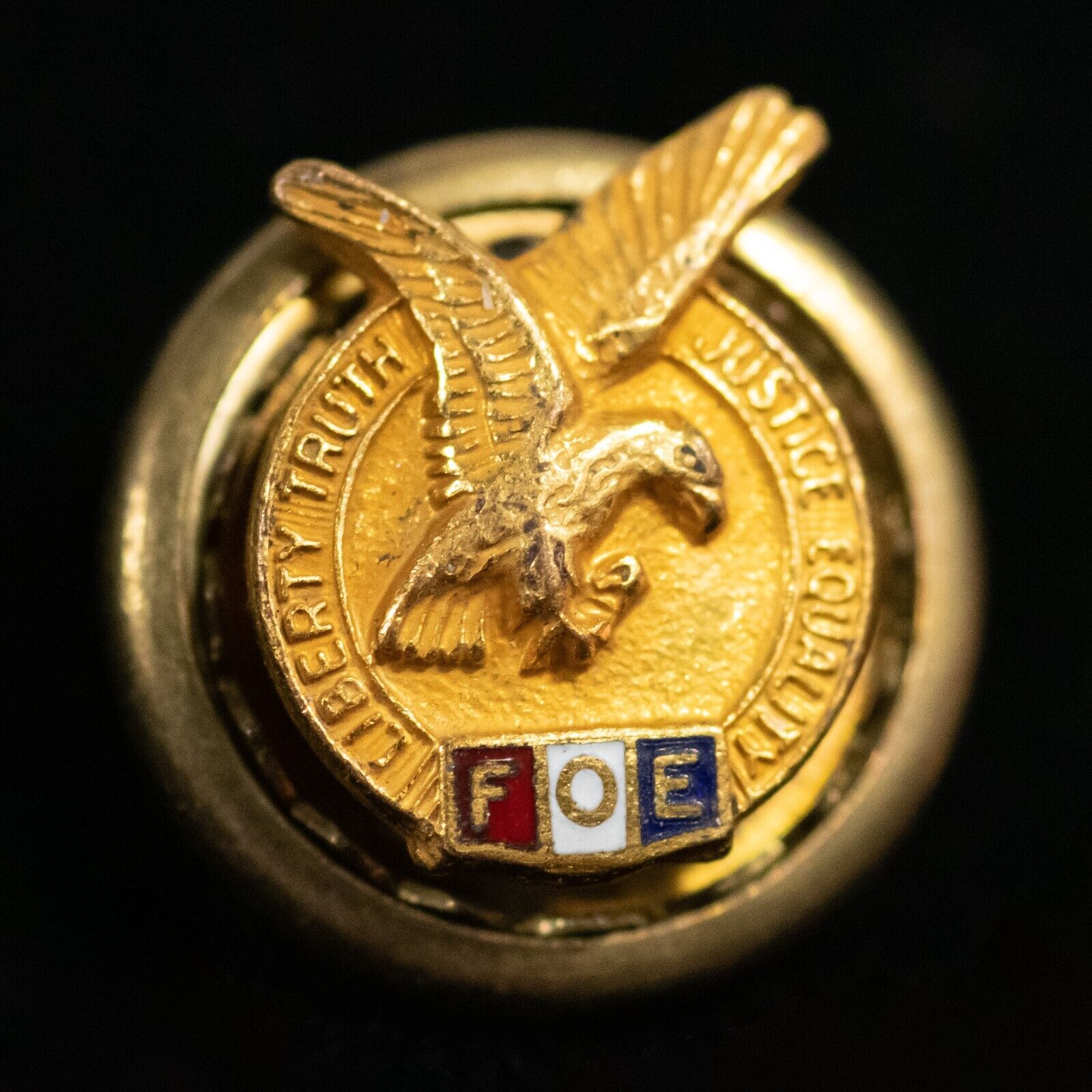 Vintage FOE Lapel Pin Fraternal Order of Eagles Bastian Bros Screw Back    S1
