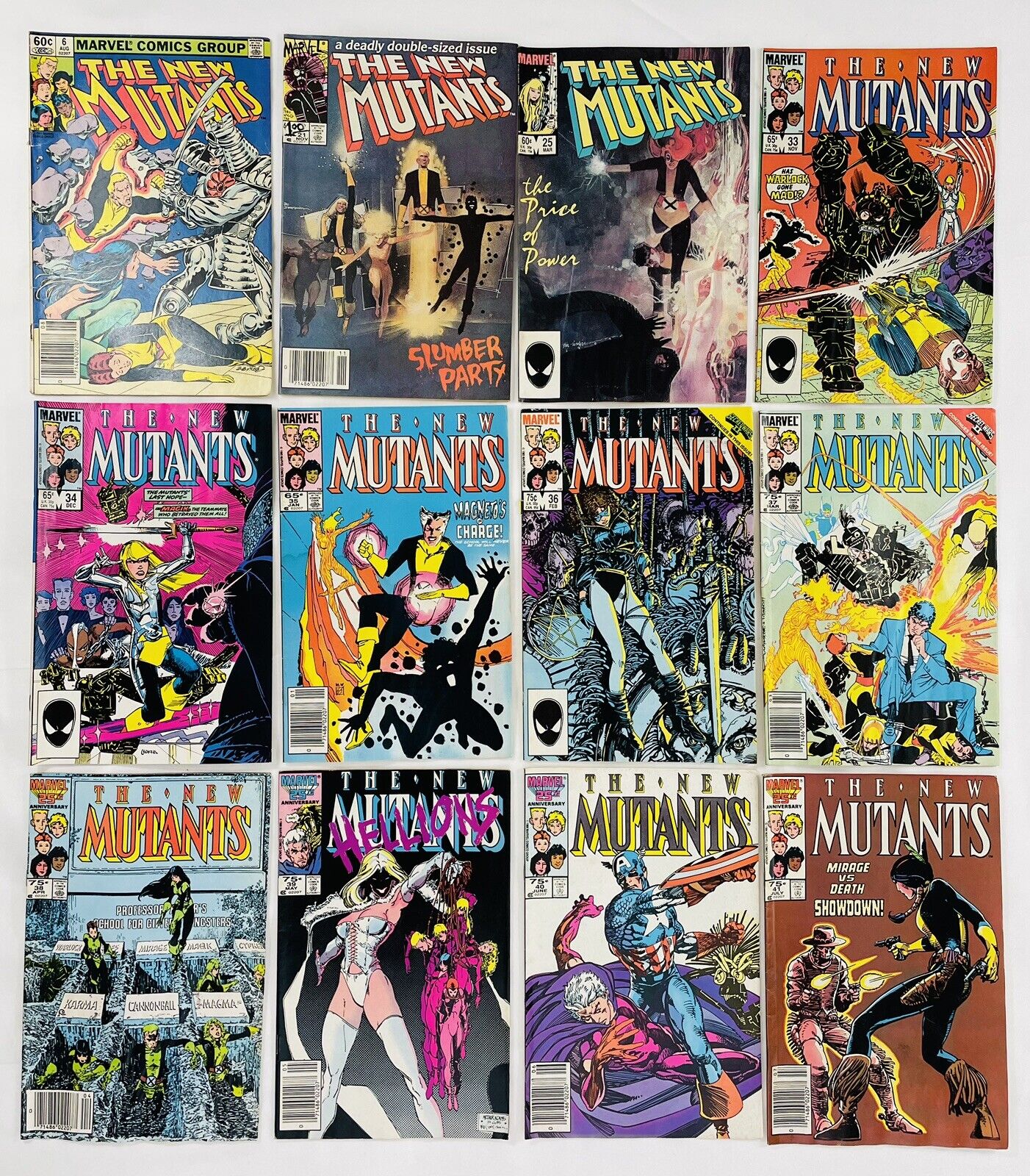New Mutants Comic Lot 6 21 25 33 34 35 36 37 38 39 40 41 Claremont, Sienkiewicz