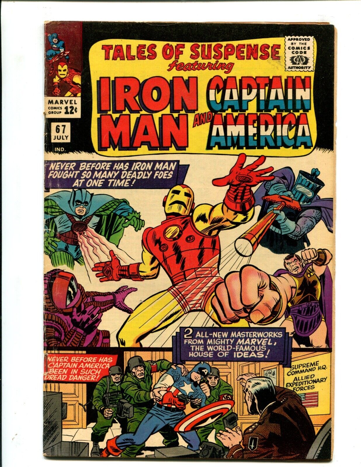Tales of Suspense #67 - Iron Man, Stark, Captain America, Stan Lee (4.5) 1965