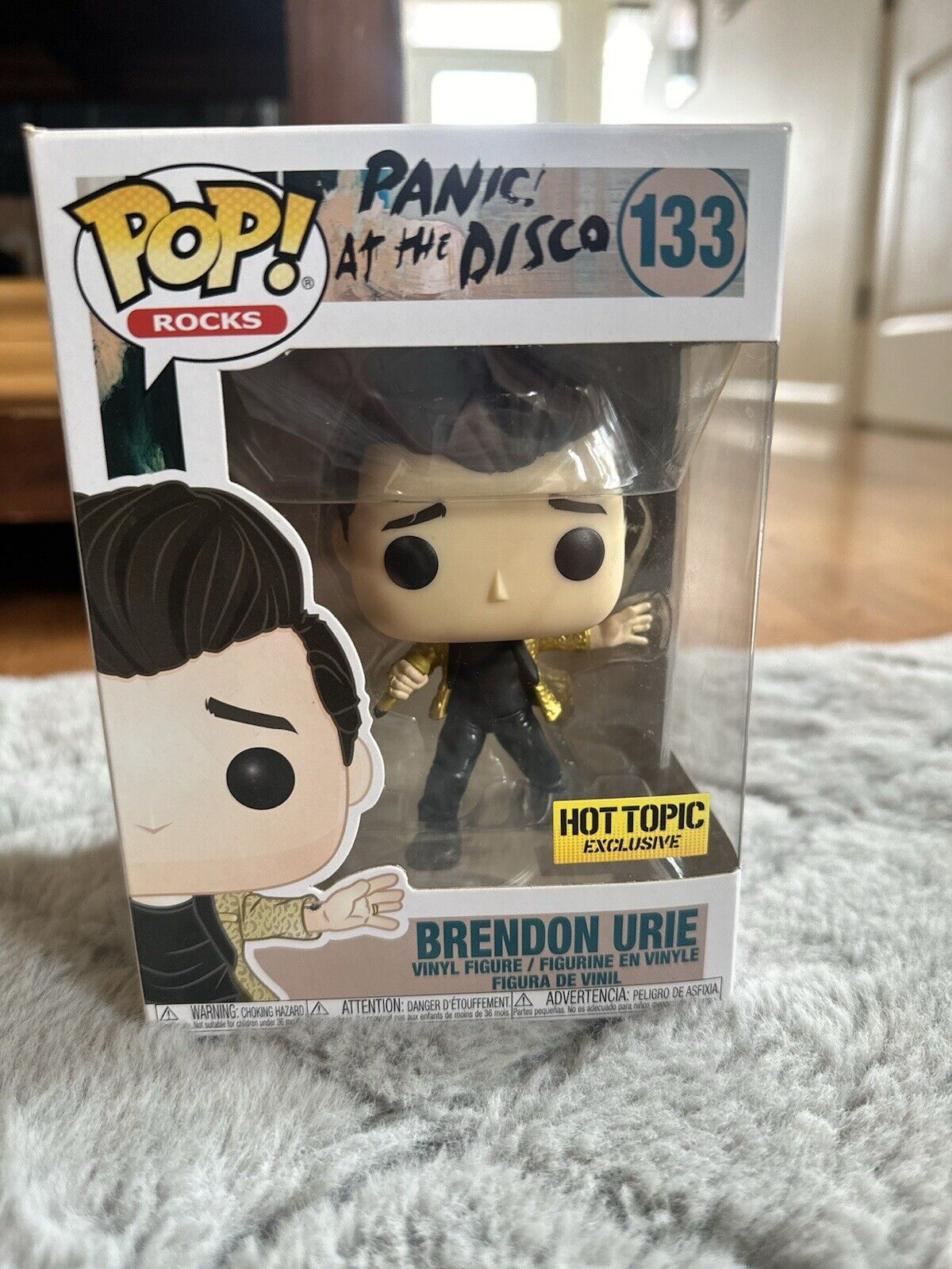 Pop Rocks Funko Pop Panic at the Disco- Brendon Urie #133 Hot Topic +Protector