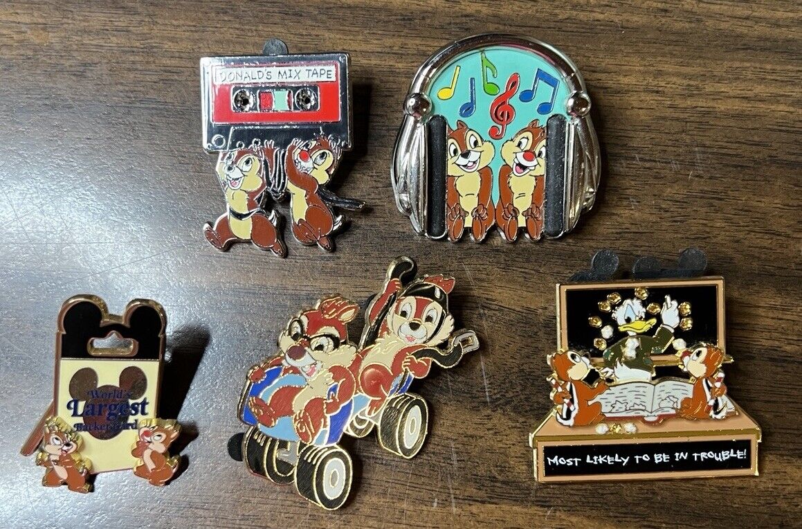Rare Deal Chip & Dale Disney Pin Lot - 5 - LE 1/250, 1/750  Music Donald Duck