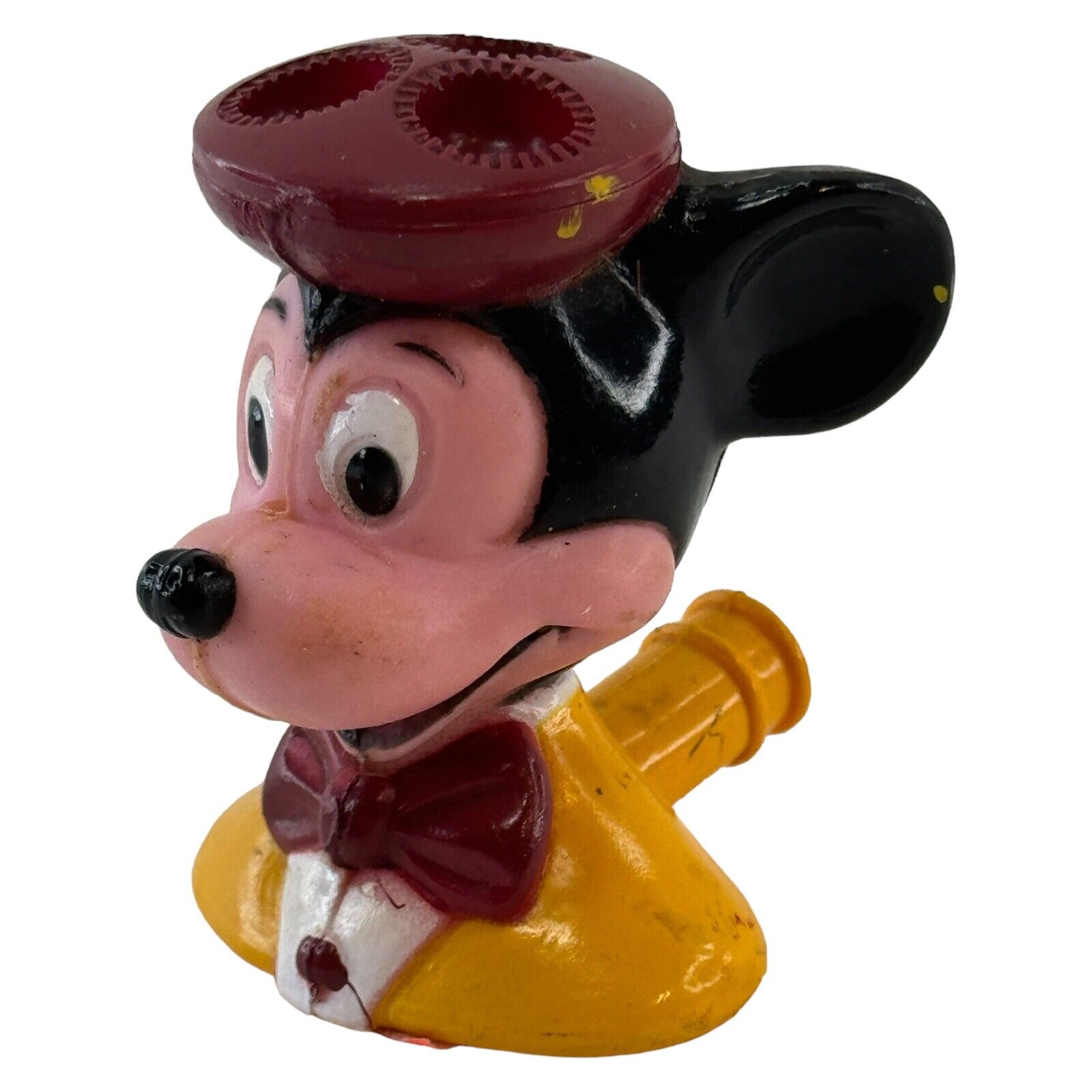Vintage Mickey Mouse Bubble Blower Pipe Disney Chemtoy Missing Mouthpiece