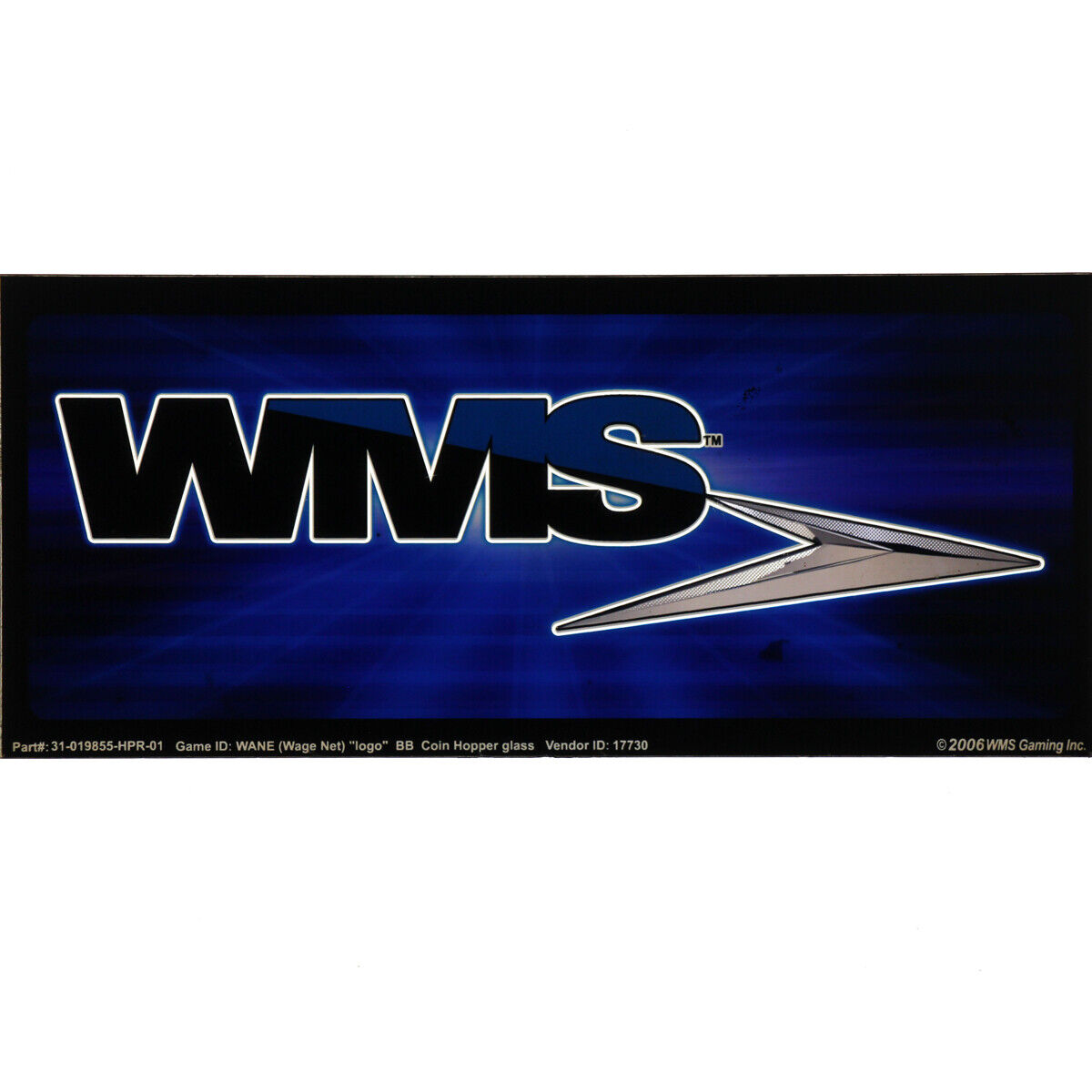 Williams Bluebird Belly Glass, WMS Logo (31-019855-HPR-01)